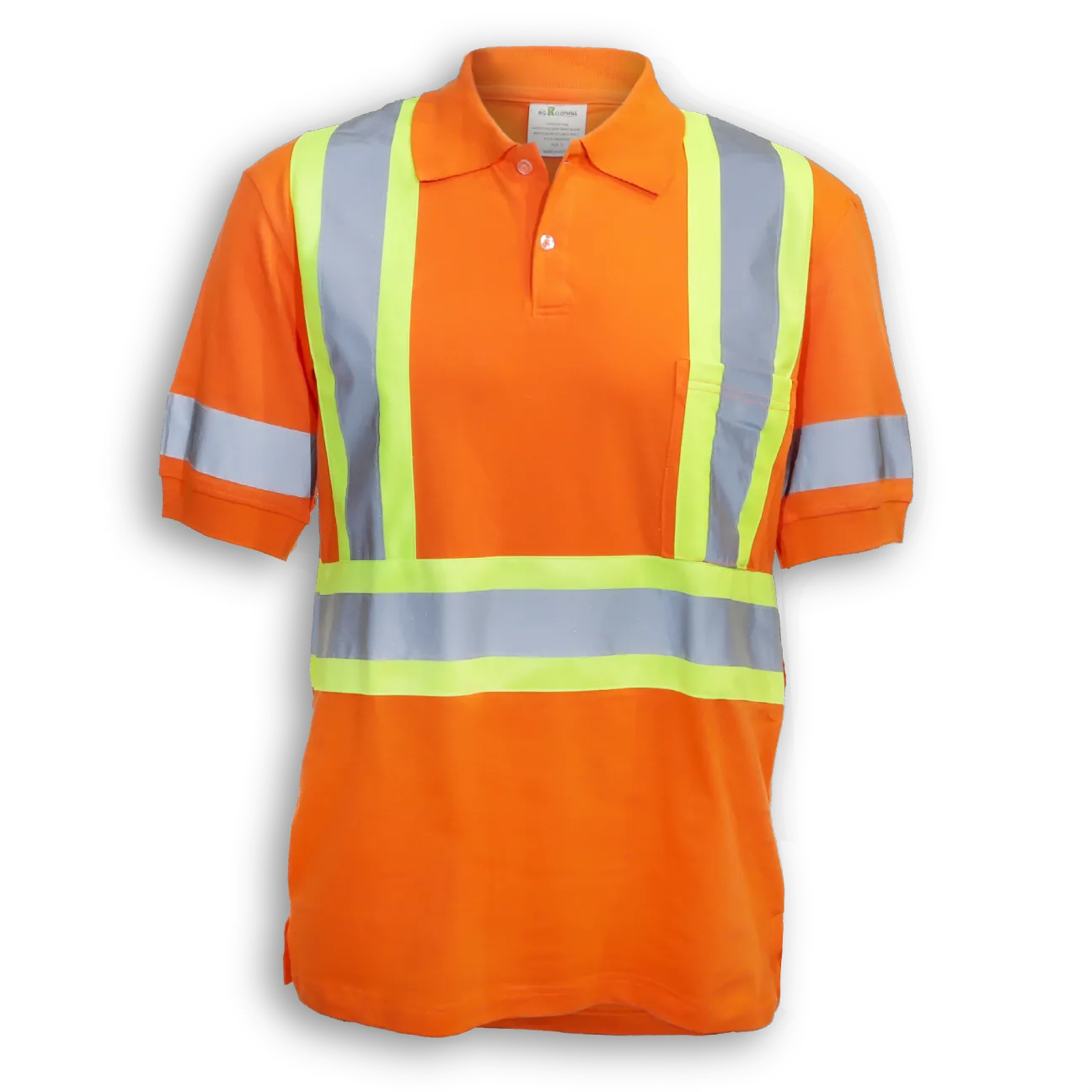 Big K BK3507 Hi-Vis 100% Cotton Polo Safety Shirt with Chest Pocket