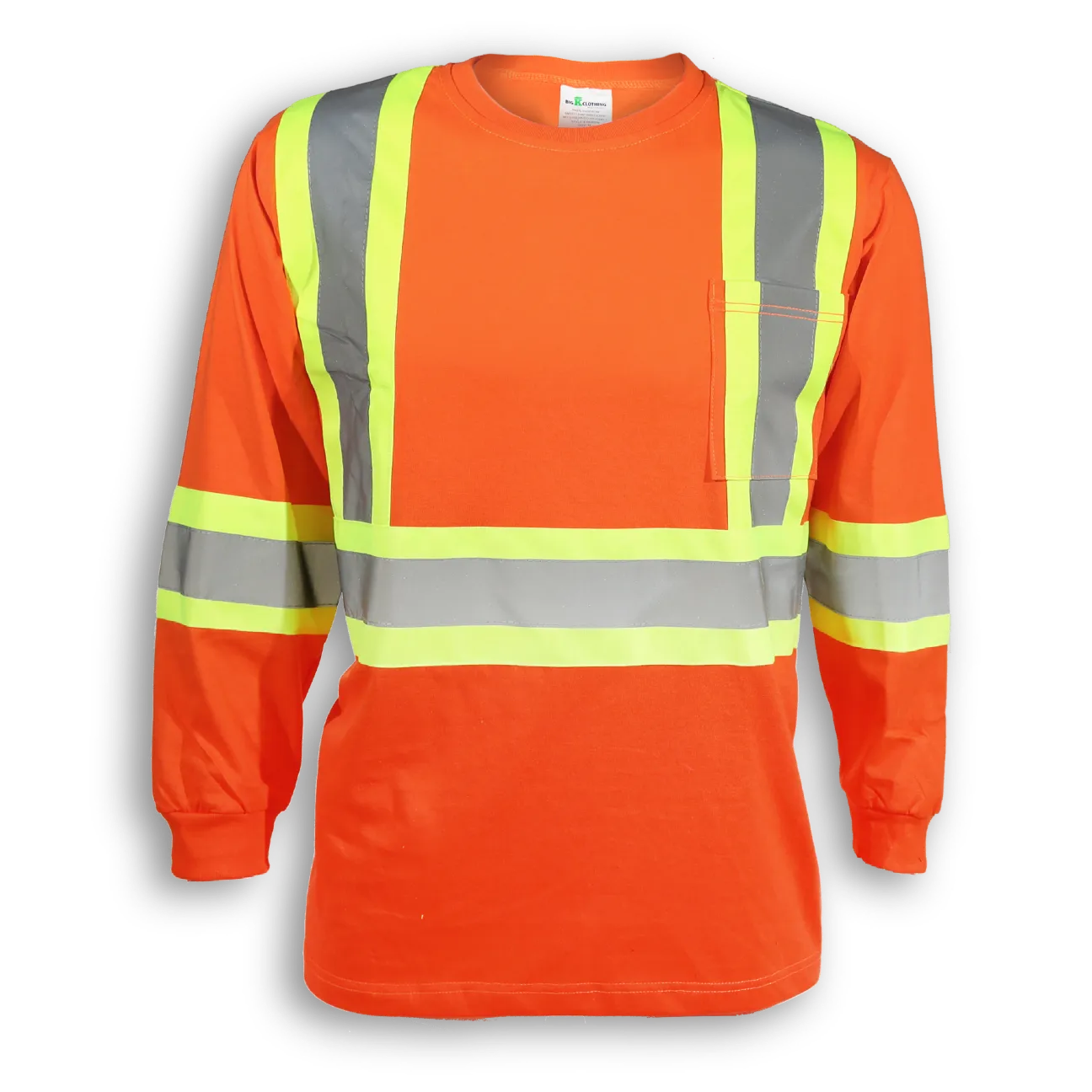 Big K BK6980 Men's 100% Cotton Hi-Vis Traffic Safety T-Shirt