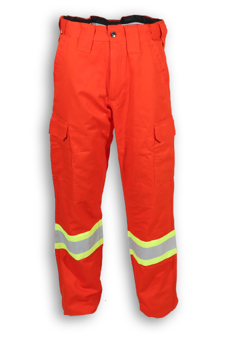 Big K Men's Hi-Vis Orange Poly/Cotton Cargo Pants | CSA Approved | Reflective Tape | Durable, Flexible, Comfortable Design | Sizes 28-48