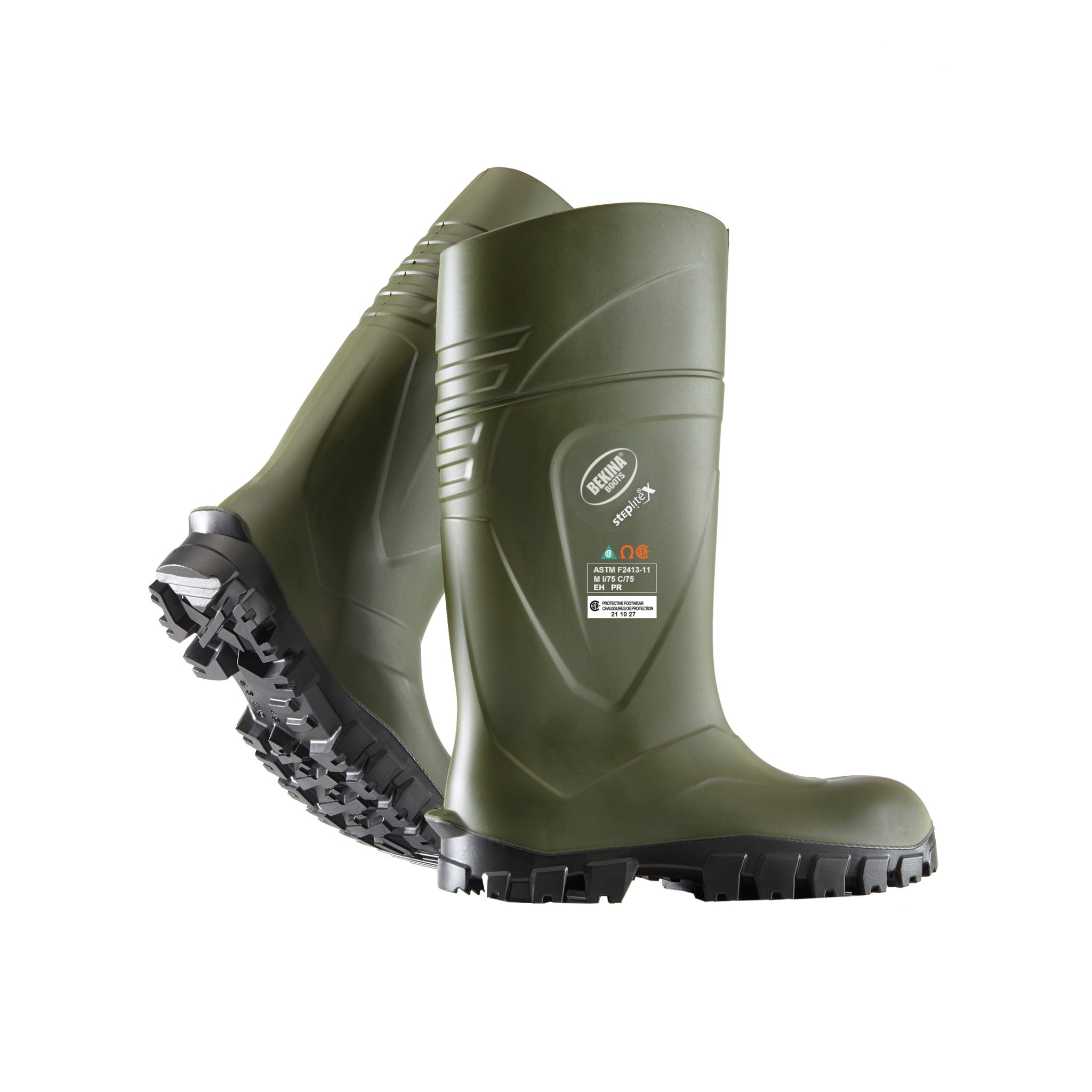 CSA Safety Boots for Food Processing in Waterproof PU with Composite Toe, Omega 18kV and Anti-Clogging Sole