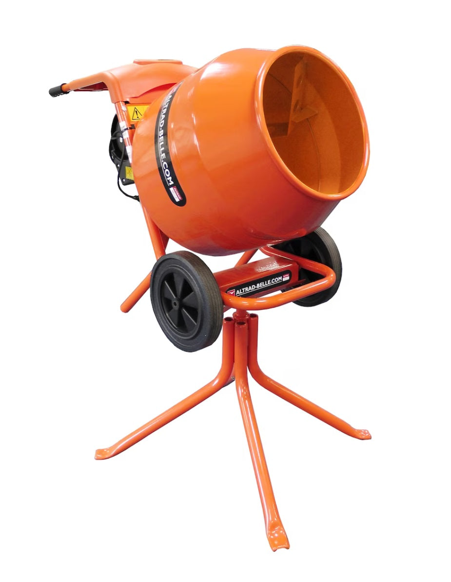 Belle Minimix 150 Electric Concrete Mixer with Steel or Poly Drum - 4.75 cu.ft, 0.75 HP Motor, CSA/UL Approved, Durable, Portable, Ideal for Building Projects