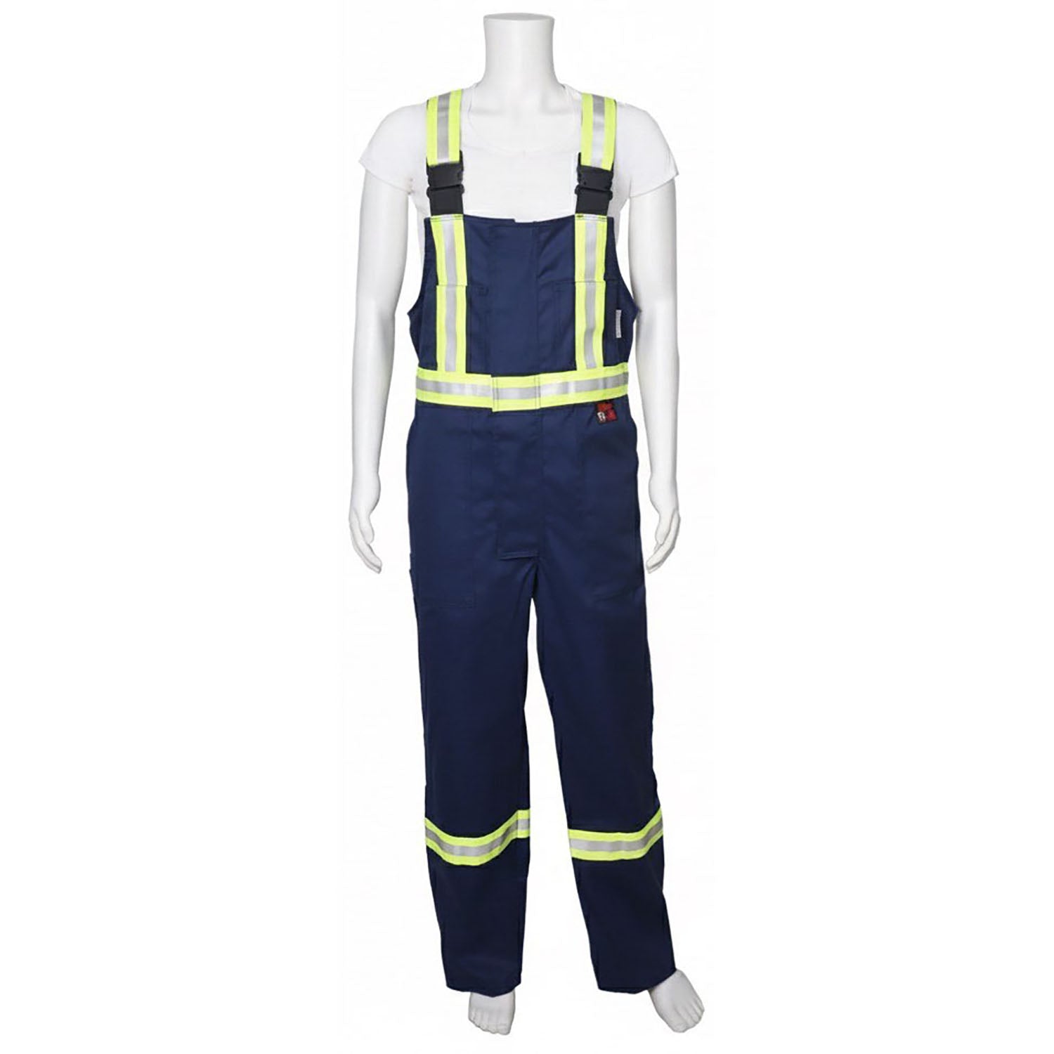 Viking Firewall FR® 41679 CSA Striped Bib Overalls, High-Visibility, Meets NFPA 2112, CSA Z462 Standards, for Oil, Gas & Utility Work | Sizes S-5XL