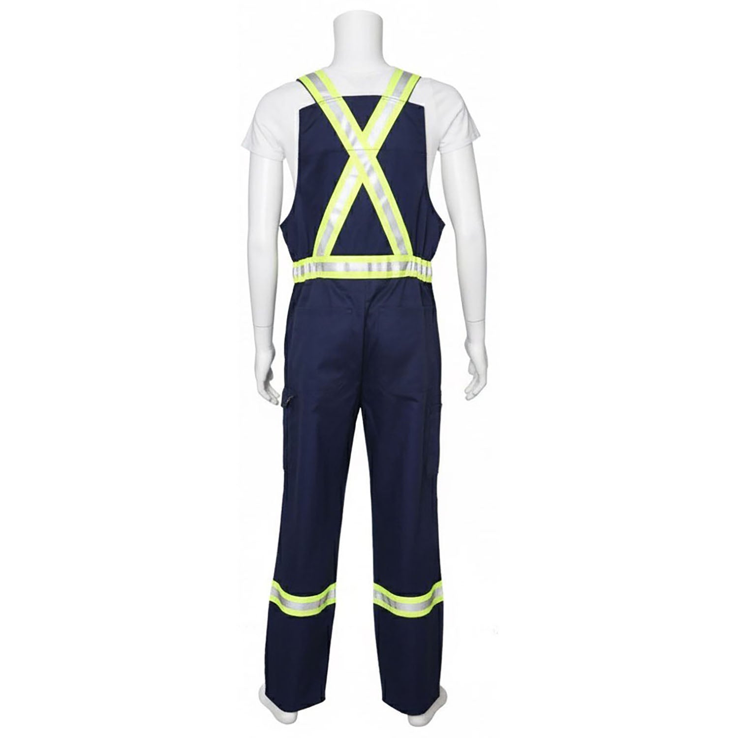 Viking Firewall FR® 41679 CSA Striped Bib Overalls, High-Visibility, Meets NFPA 2112, CSA Z462 Standards, for Oil, Gas & Utility Work | Sizes S-5XL