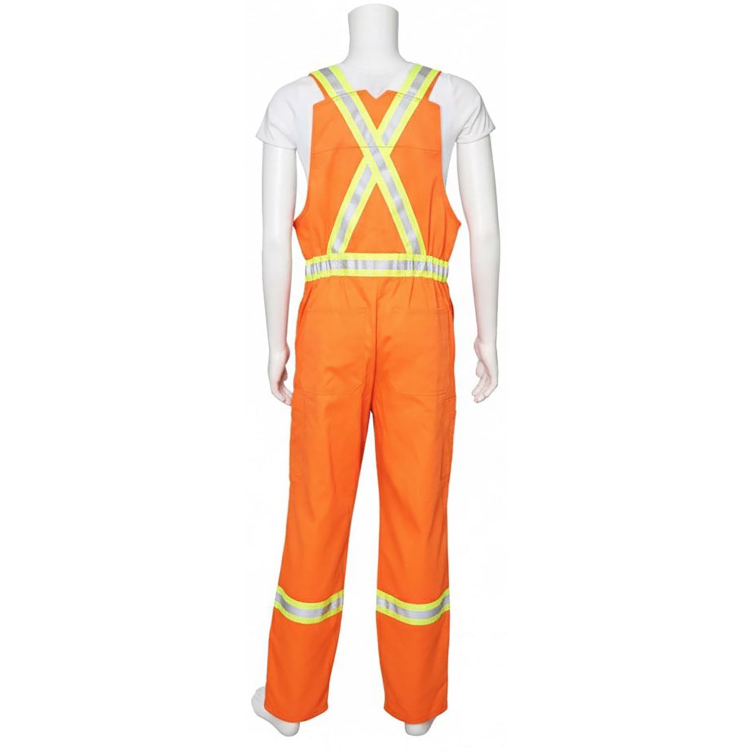 Viking Firewall FR® 41679 CSA Striped Bib Overalls, High-Visibility, Meets NFPA 2112, CSA Z462 Standards, for Oil, Gas & Utility Work | Sizes S-5XL