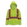 Big K women’s lime 300 denier polyester rain jacket with hood, storm flap, front pockets, and reflective tape.
