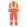 Big K women’s orange fire retardant coveralls with front button closure, reflective tape, and utility pockets.