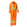 Big K women’s orange hi-vis safety coveralls with front zipper, chest pocket, and reflective tape.