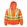 Big K women’s orange safety hoodie with full-zip front, hood, hand pockets, and reflective tape.
