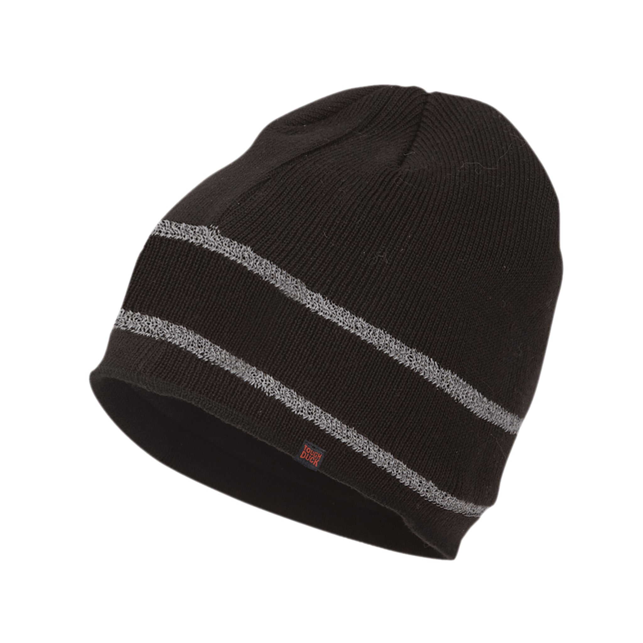 Acrylic Knit Toque with Fleece Lining and Reflective Stripe for Winter Work
