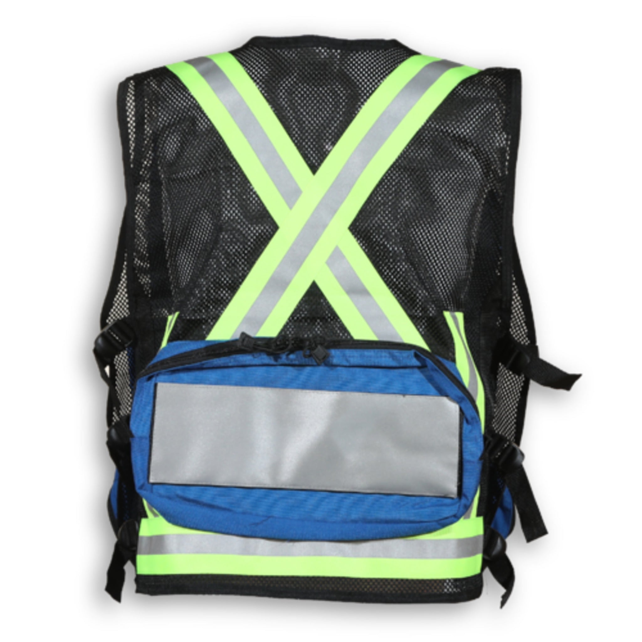 BlueNylonMeshFirstAidSafetyVest