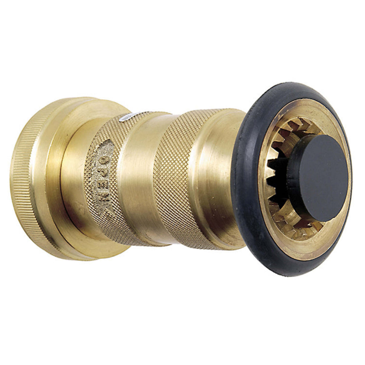 Fire Hose Fog Nozzle, Adjustable Straight Stream to Fog, Twist Shutoff, UL Listed, Wildland Firefighting Compatible
