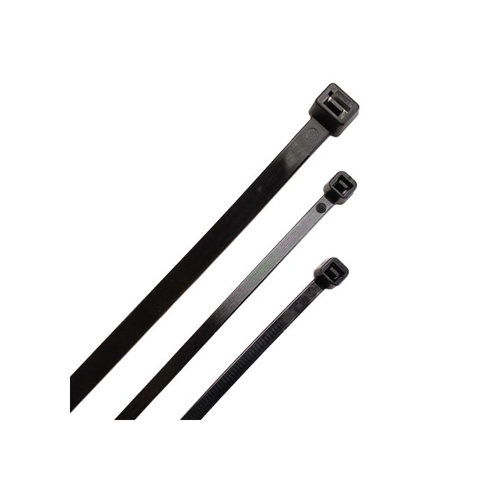 Techspan 7.5 inch black cable ties - Cleanflow