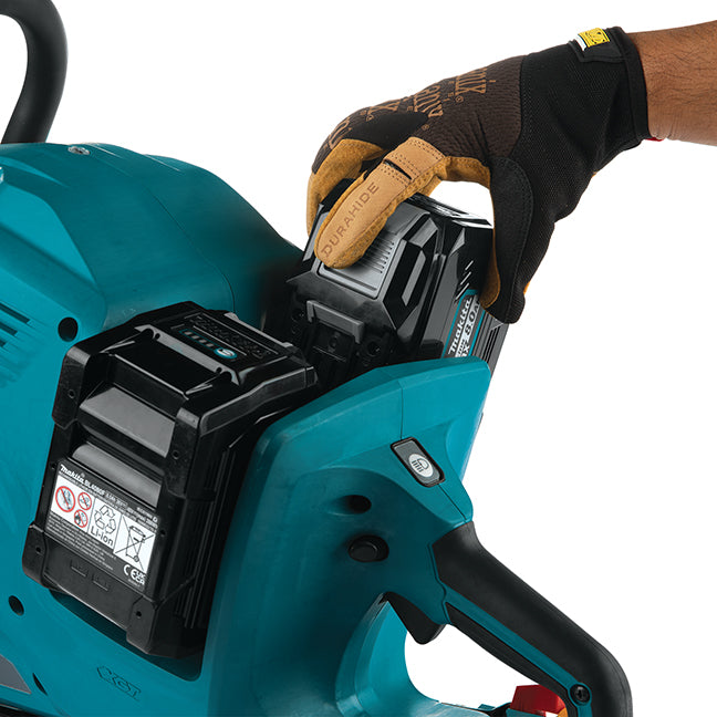 Makita CE001GL401 80V max XGT Brushless 14" Power Cutter Kit with 4 x 8.0Ah Batteries, Electric Brake, Wet/Dry Cutting, AFT Safety, and 5" Depth