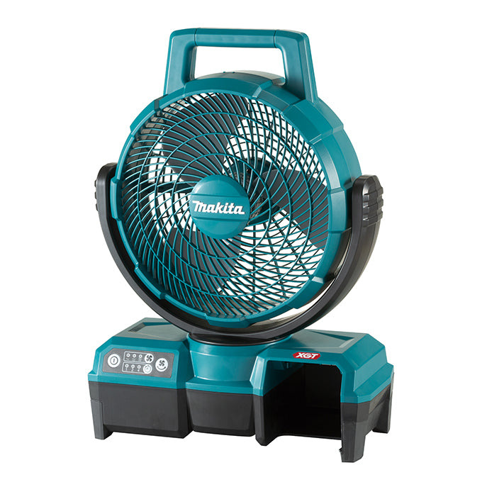 Makita 40V max XGT 9-1/4" Swing Fan CF001GZ - High Air Volume, Quiet Operation, Adjustable Head, Compact, Auto Shutoff, AC/DC Power, Portable & Durable