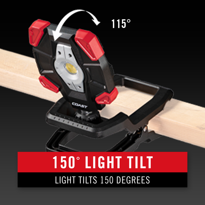 Coast® CL40R Rechargeable Clamp Work Light - 3900 Lumens - 87M Beam Distance