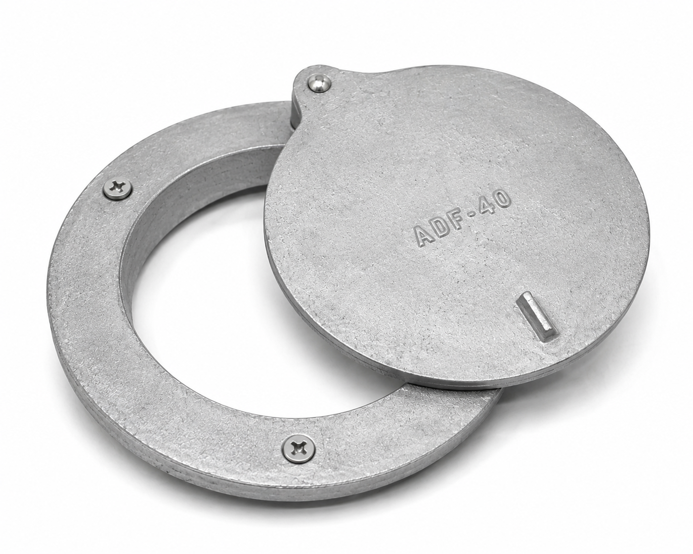 Aluminum Garage Door Port for Exhaust Hoses | 3" Flap Style & 4" Swivel Style
