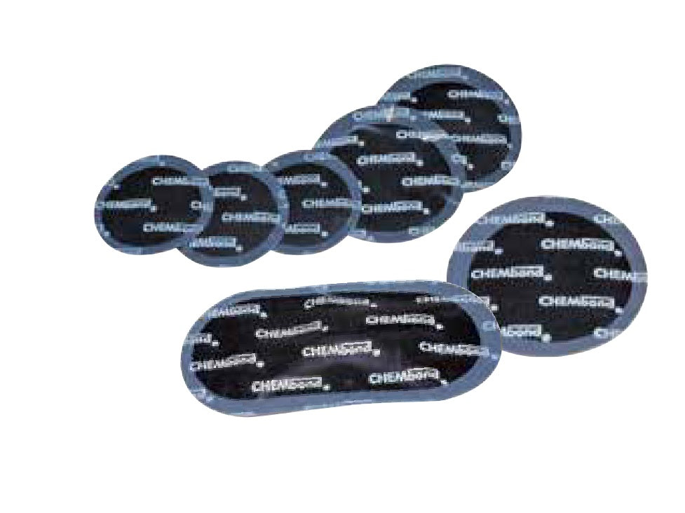 Tru-Flate Chembond® Tube and Bias Tire Repair Patches | Durable, Reliable, Multi-Size Rubber Patches for Precision Tire Repair | For Non-Radial Tires