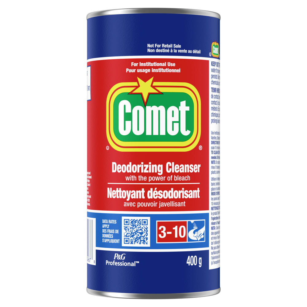 Comet Professional Deodorizing Powder Cleanser with Chlorinol Plus - 400G - Case of 24