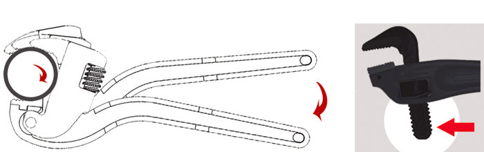 Adjustable Corner Wrench 14" | 90° Offset Handle, Spring-Loaded Compact Jaw, Worm Gear Adjustment | Ideal for Tight-Space Pipe and Nut Work