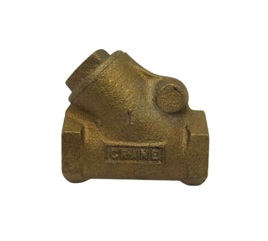 Crane 37 Bronze Swing Check Valve | Y-Pattern, FNPT Ends, Class 125, 200 PSI CWP, Steam Rated, Bronze Body, Removable Cap, MSS SP-80, Sizes 3/4"-2"