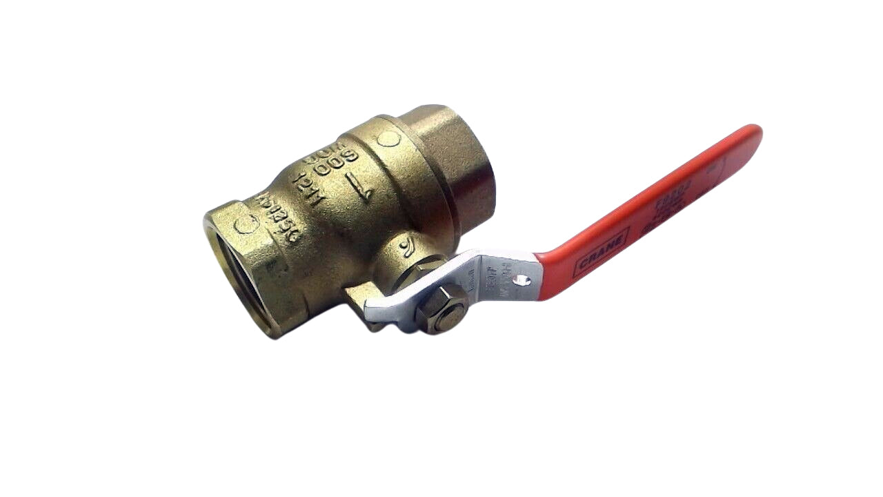 Crane F9202 Full Port Forged Brass Ball Valve | 2-Piece Body, Threaded Ends, 600 CWP, CSA/UL/FM/NSF 61 Approved, Zinc-Plated Handles, PTFE Seals, Blowout Proof