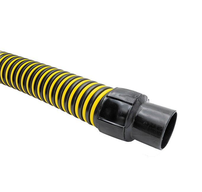 Hi-Vac Crushproof Suction Hose with Fusion Bonded Cuffs - Extreme Flexibility & Durability for Utility and Municipal Trucks | All-Weather Performance