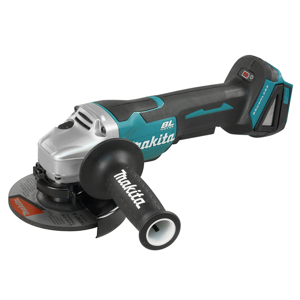 Makita DGA508Z 18V LXT Brushless 5" Angle Grinder (Tool Only) w/ Paddle Switch - ADT, XPT Protection, Safety Brake, Anti-Restart, Soft Start