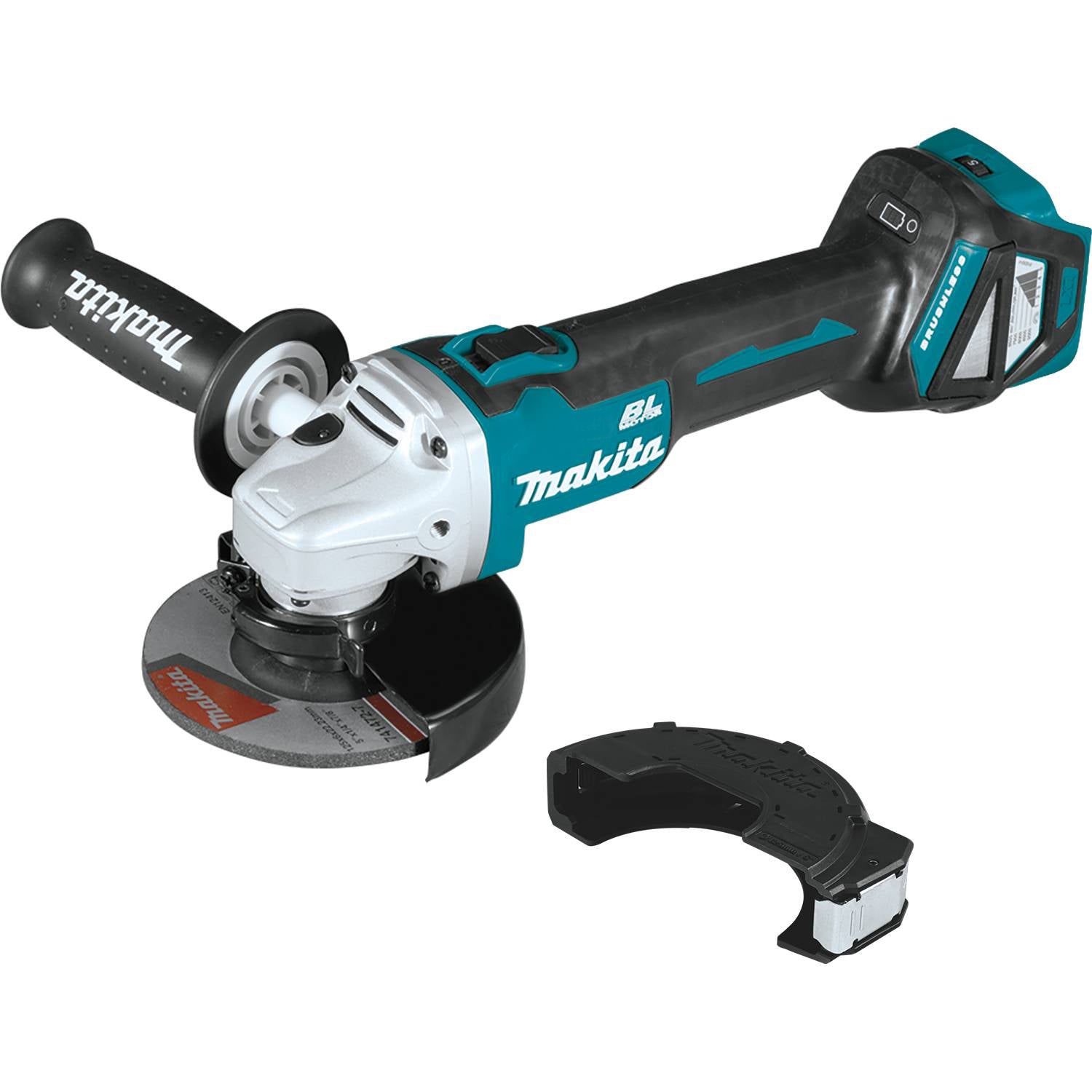 Makita 18V LXT Brushless 5" Angle Grinder w/ Thumb Switch DGA511Z - ADT, AFT, XPT Protection, Variable Speed, Soft Start, Anti-Restart, High Performance