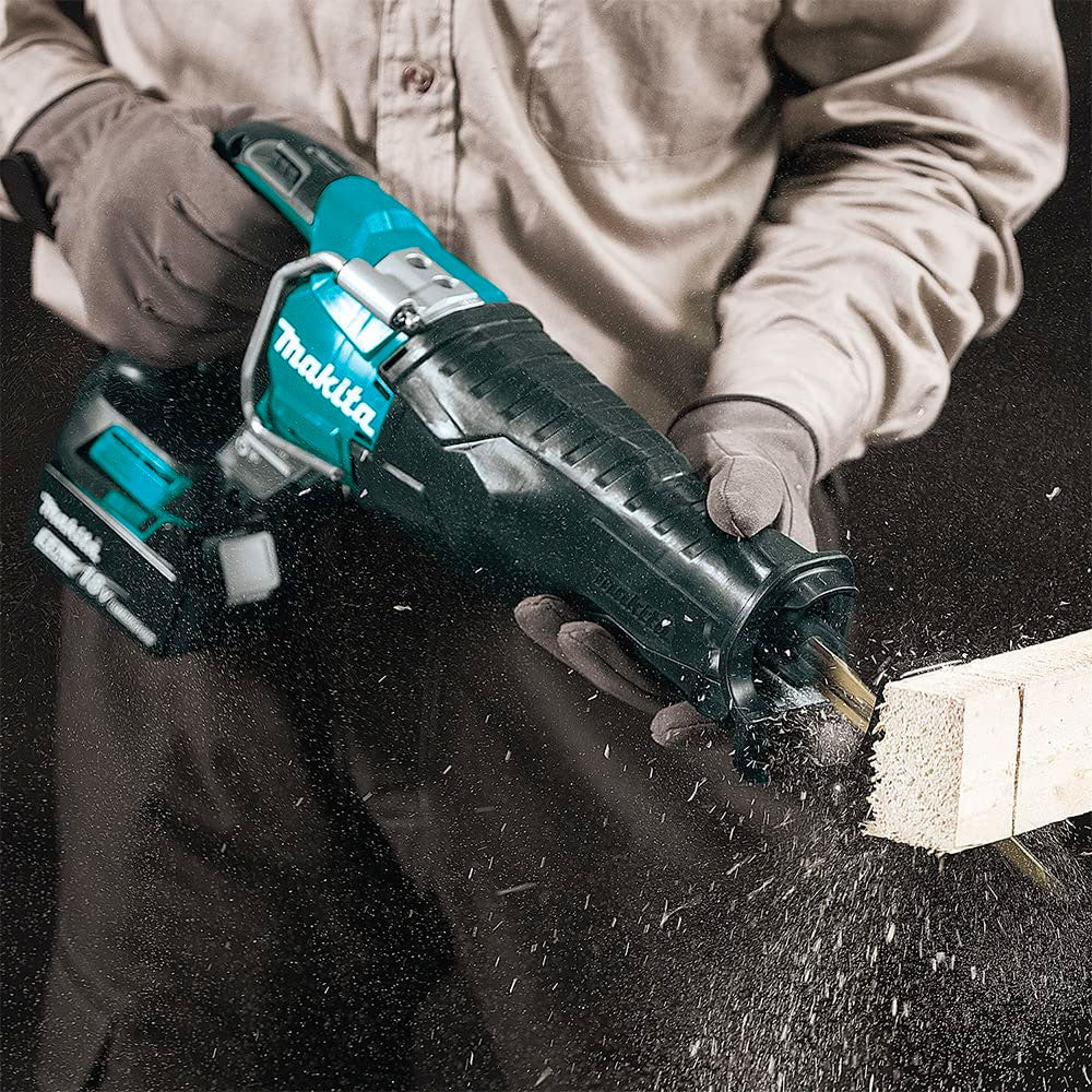 Makita DJR187Z 18V LXT Brushless Reciprocating Saw (Tool Only) - XPT Protection, 2-Speed Control, Toolless Blade Change, Vertical Crank, LED Light