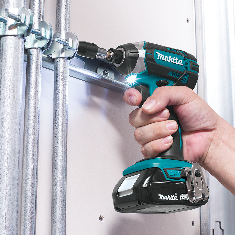 Makita DLX2022S 18V LXT 2 Tool Combo Kit – 1/2" Drill/Driver & 1/4" Impact Driver, 2x 3.0Ah Batteries, Standard Charger, Durable Plastic Carrying Case