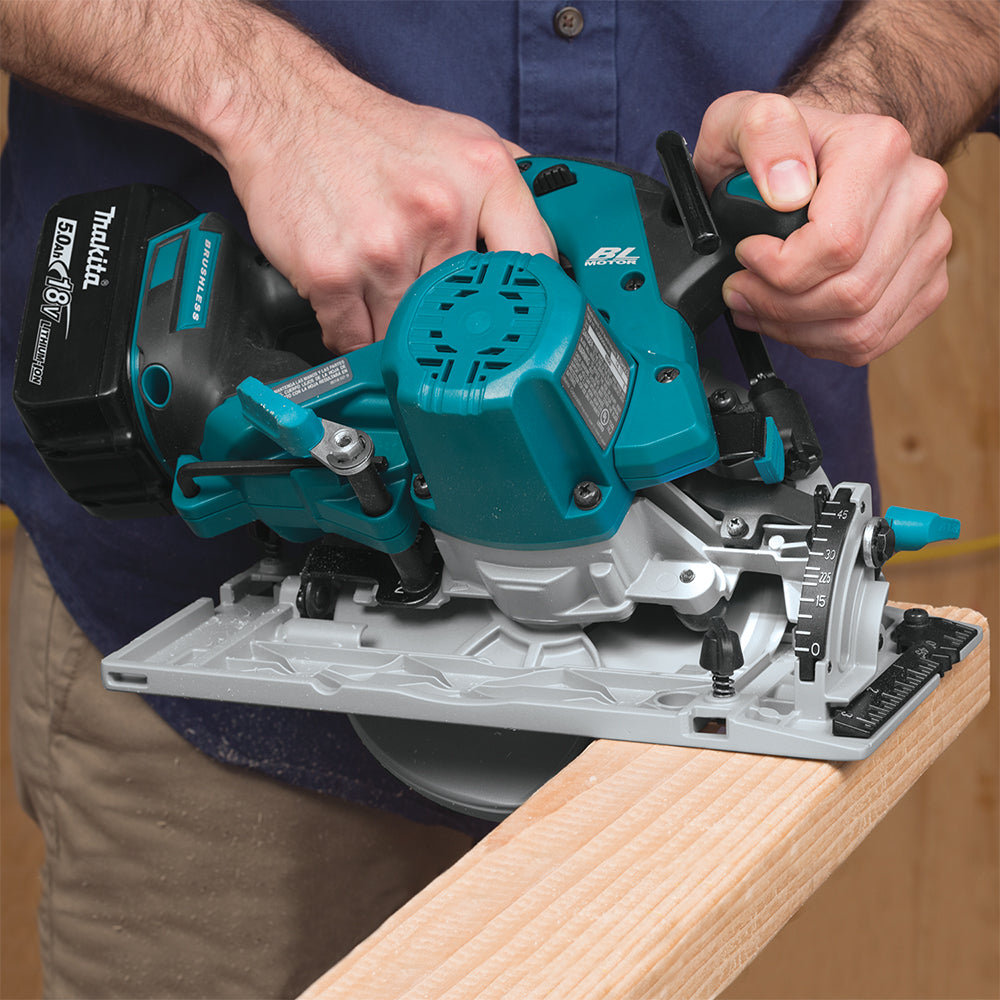 Makita DLX61 18V LXT Brushless 6 Tool Kit – Hammer Drill, Impact Driver, Angle Grinder, Circular & Recip Saw, Rotary Hammer, 2x 5.0Ah Batteries