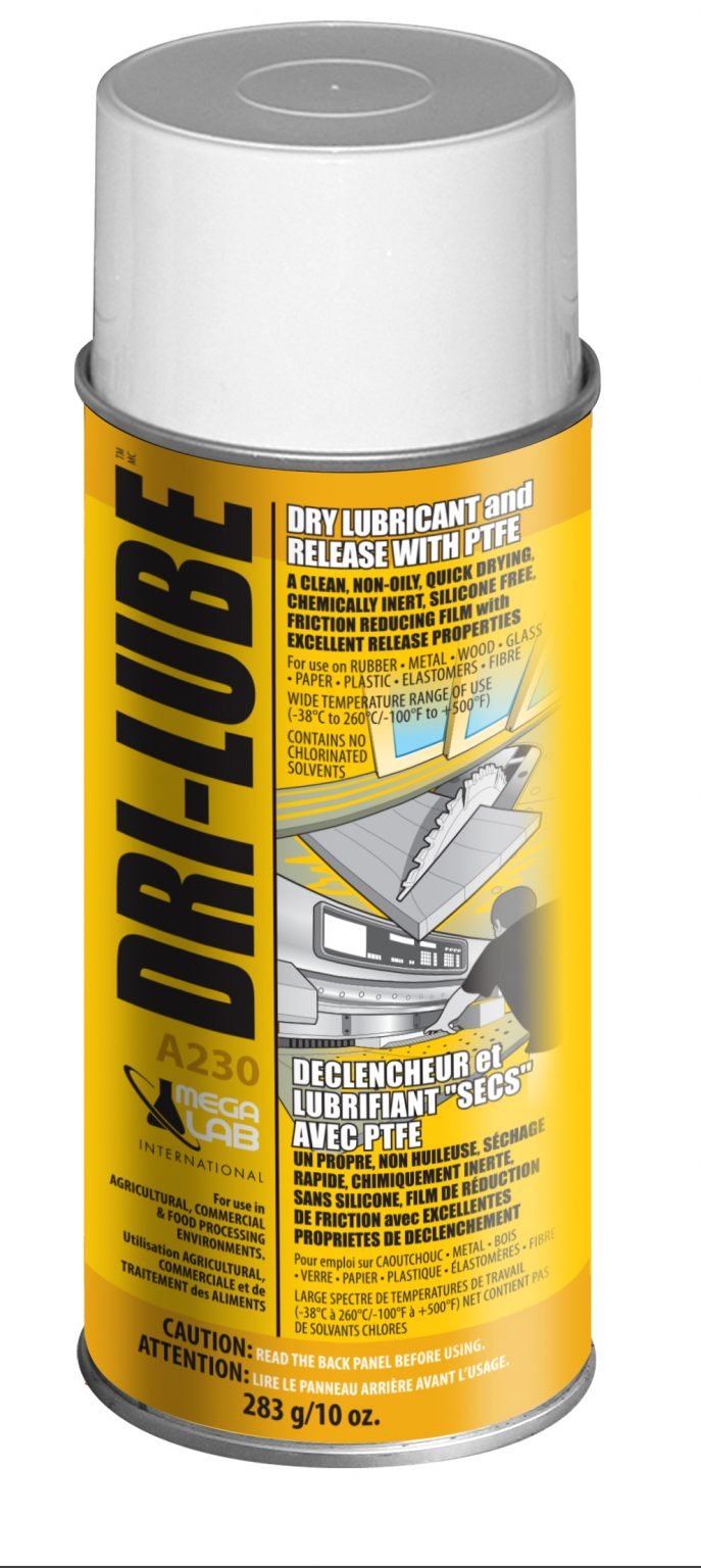 Dri-Lube PTFE Aerosol Dry Lubricant & Release Agent – Non-Oily, Quick-Drying, High-Performance, Non-Staining, Wide Temp Range | 283G Can (Pack of 12)