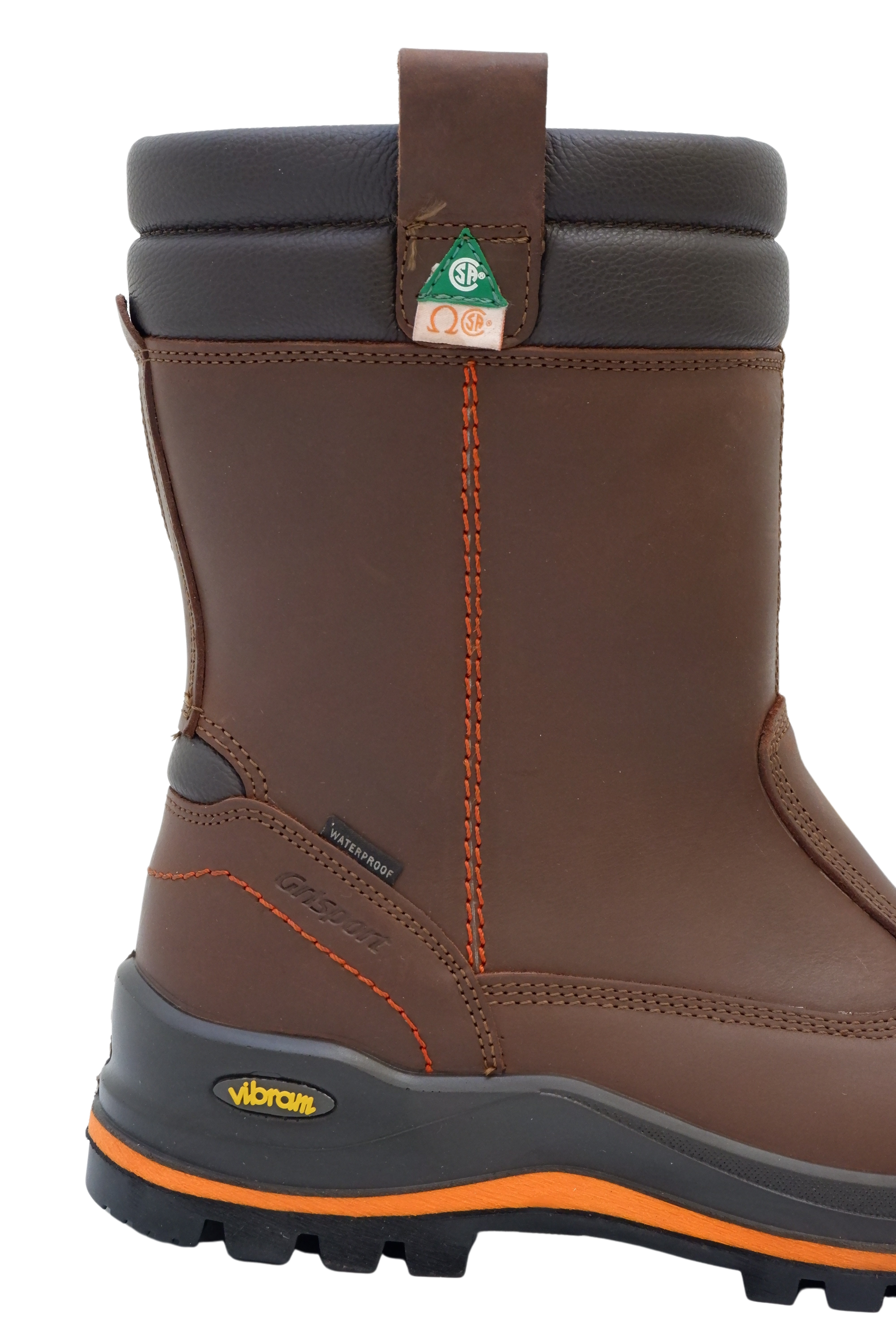 Grisport Men's Winter Safety Boots Moose Pull-On Leather Waterproof with Vibram® Megagrip Pro Sole Sizes 7-14