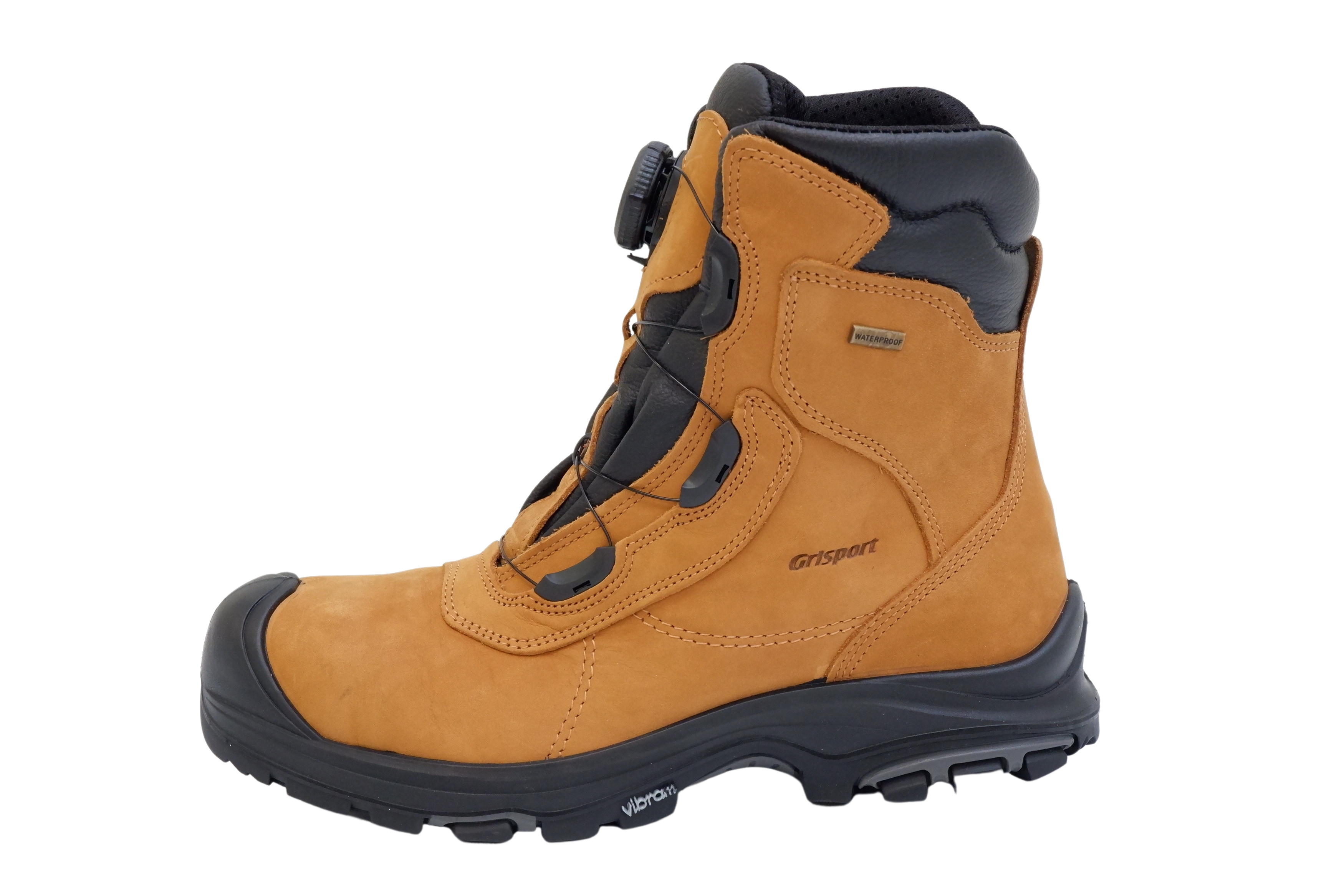 Grisport Men's Safety Work Boots BOA Desert 8" Waterproof with Vibram® Sole and Perforated Steel Toe Cap Sizes 7-13