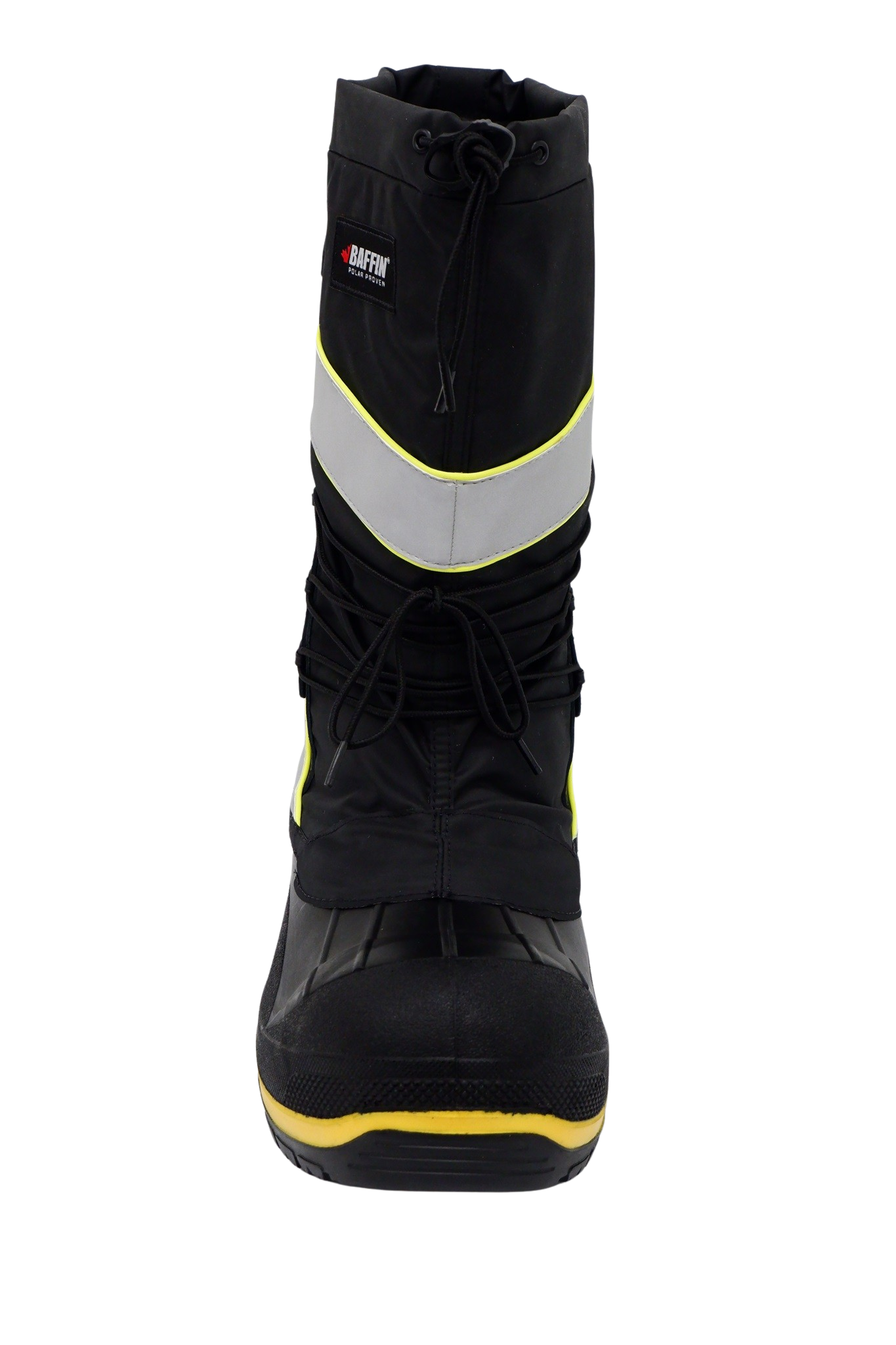 Baffin Men's Winter Work Boots Derrick Hi-Vis, Oil and Acid Resistant, -100°C/-148°F Rated, GelFlex Mid-Sole, Reflective Strips, Neoprene, Sizes 8-13
