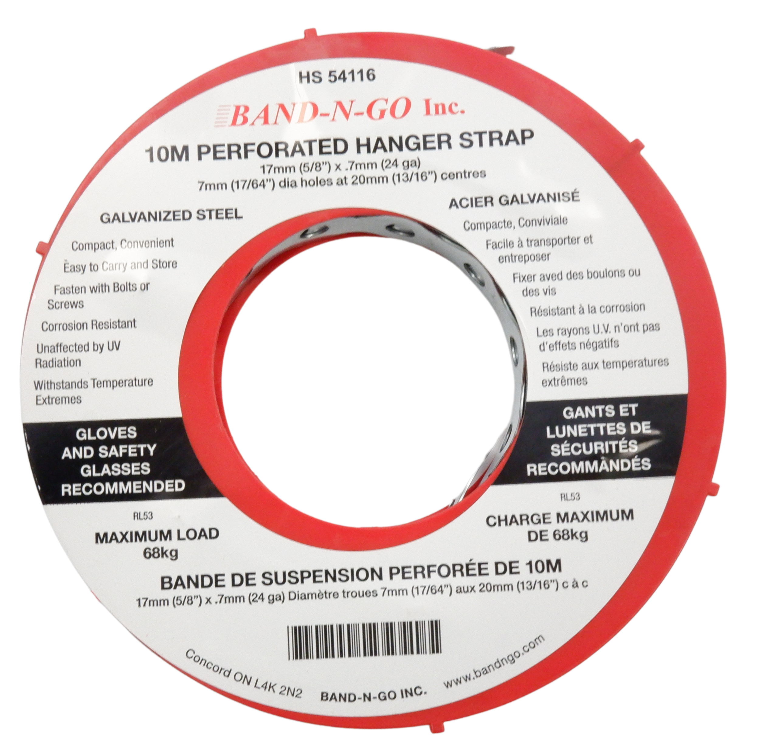Galvanized Steel Perforated Hanger Strap All Purpose - 5/8" x 33 ft