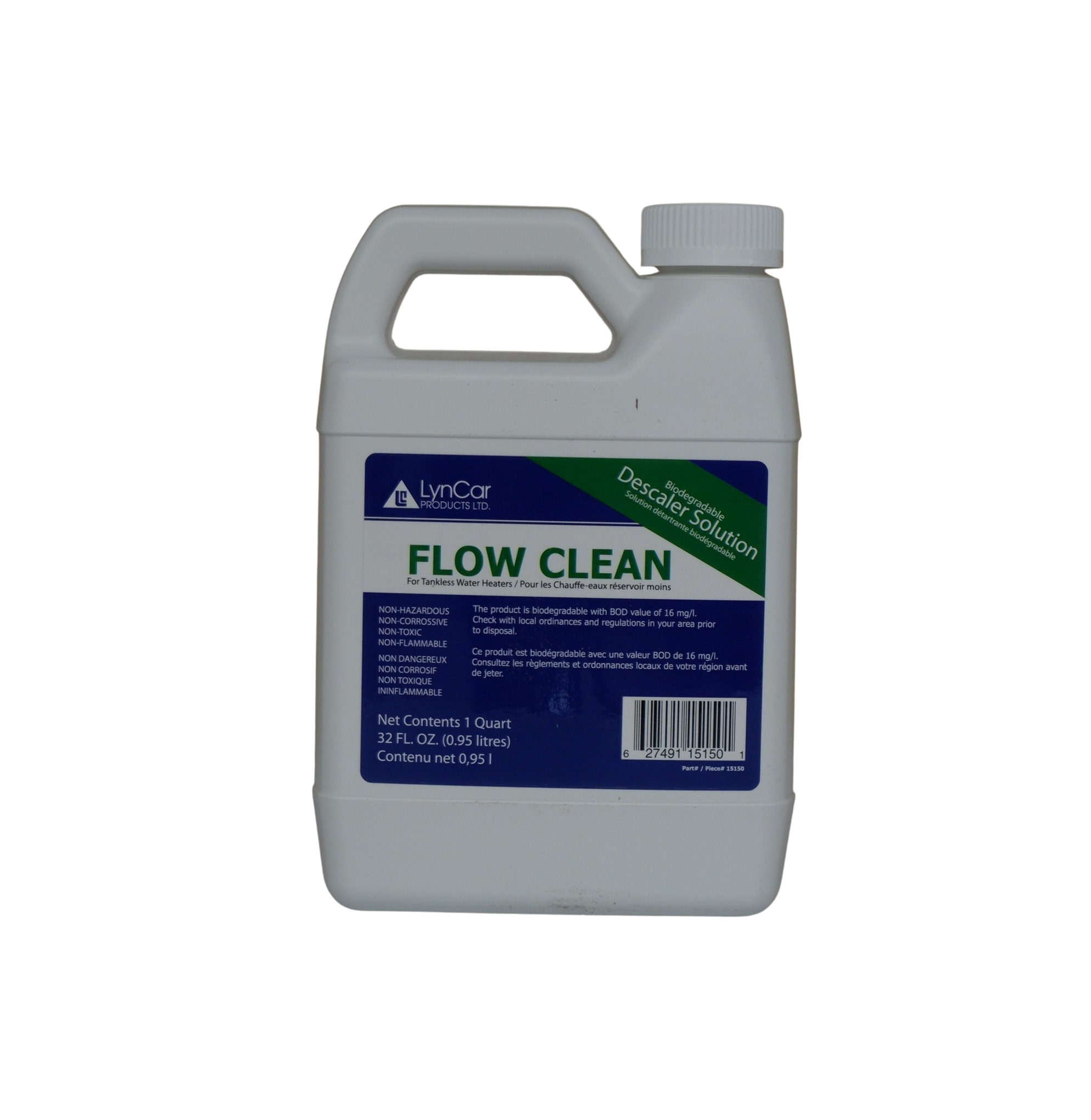 Flow Clean Biodegradable Descaler Solution – NSF Certified, Eco-Friendly, Zero VOC for Safe, Effective Cleaning