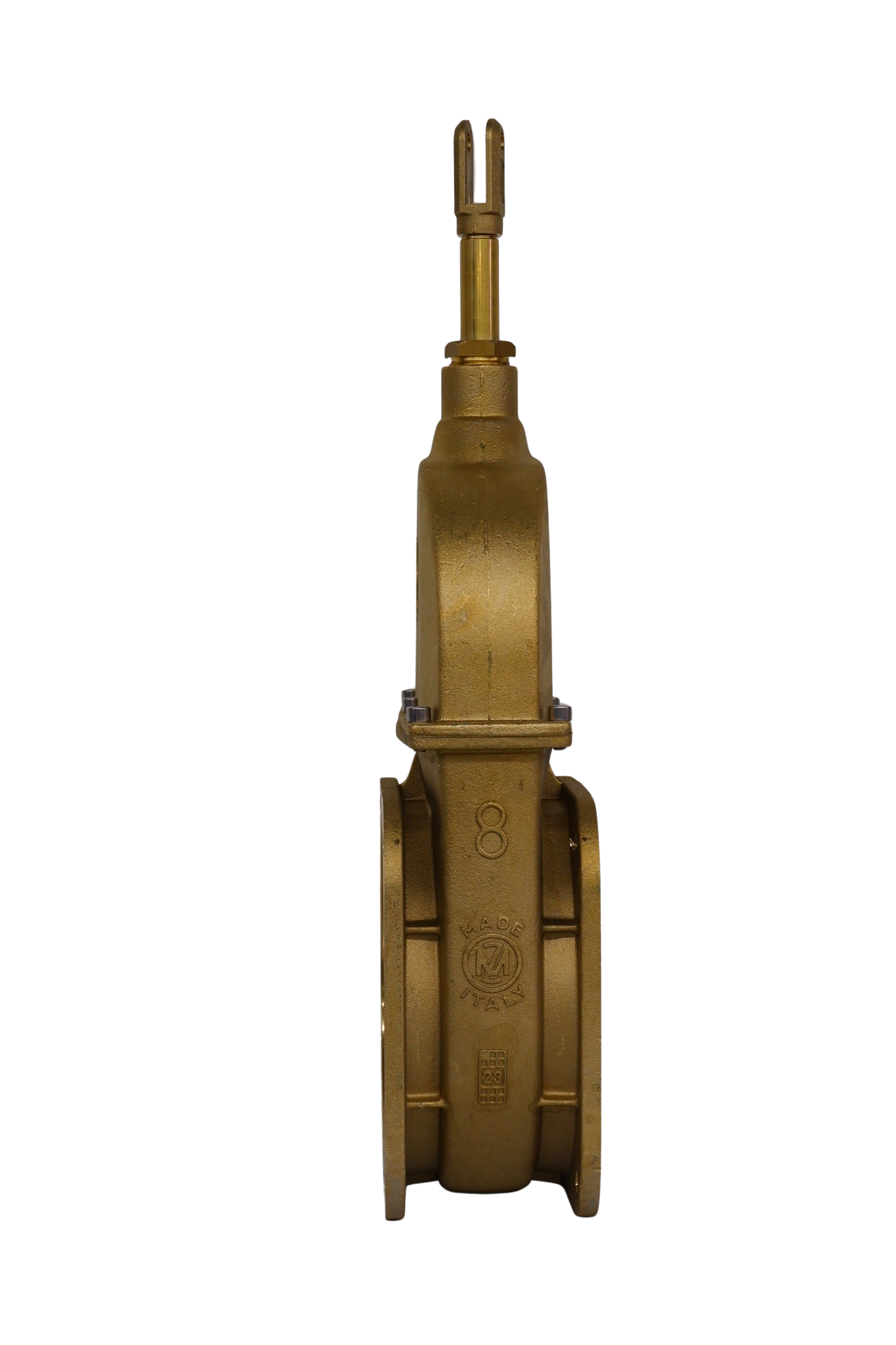 MZ Double Flange Quick Opening Piston Gate Valve | 6" & 8" Sizes - Solid Bronze, 4-Bolt Flange Connections, Detachable Cap for Easy Inspections, Made in Italy