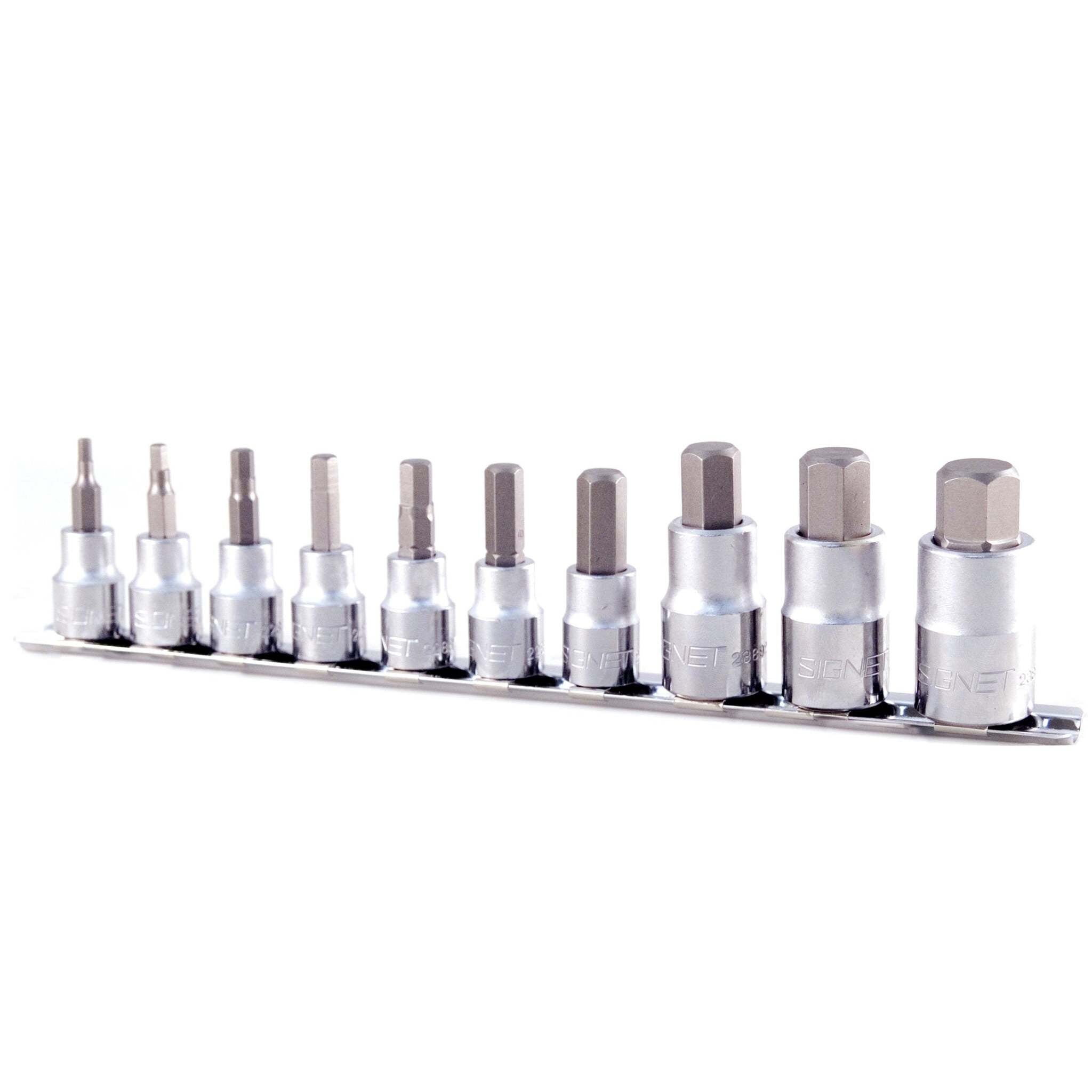 S2 Steel Allen Socket Set with Rail
