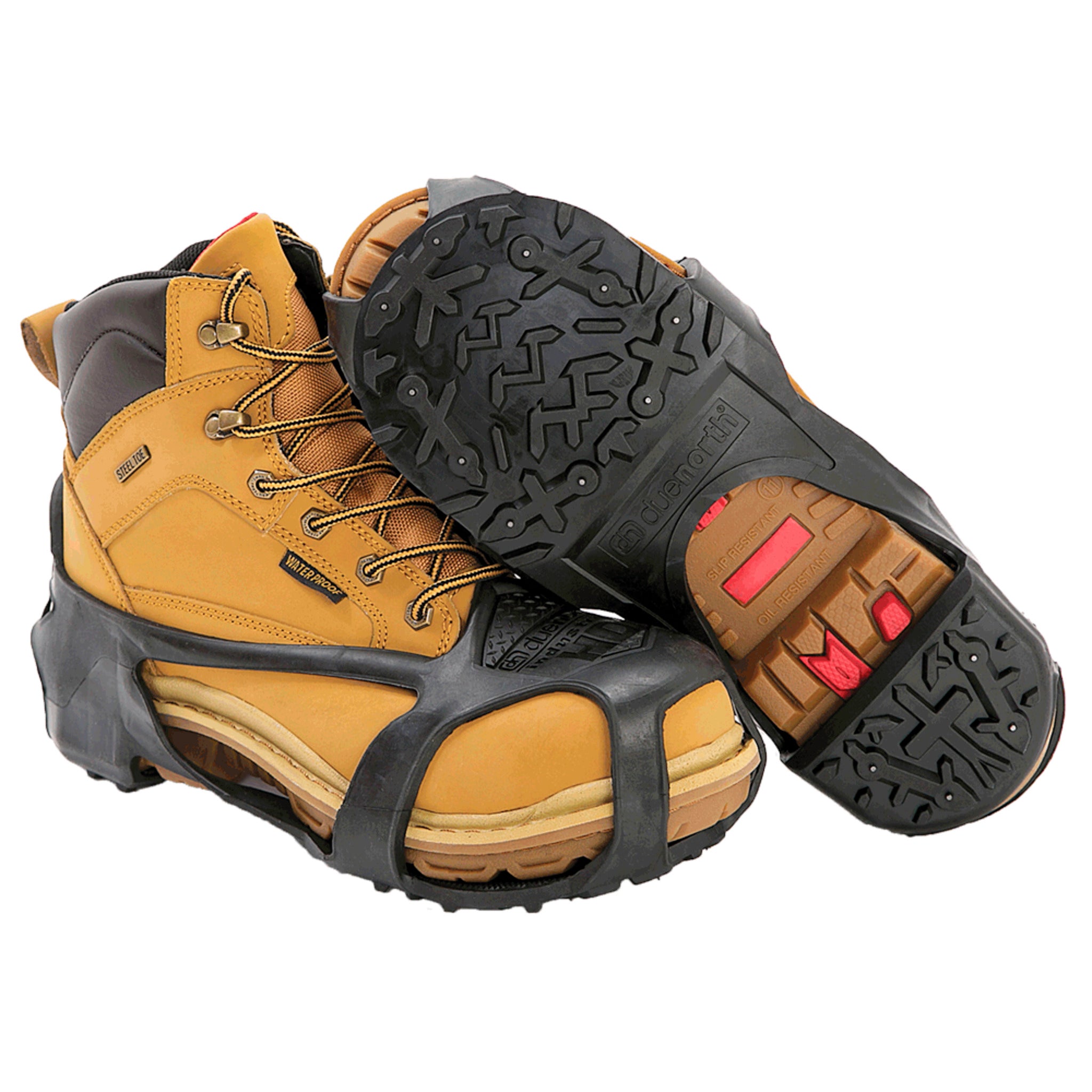 Due North Heavy Duty Industrial Ice & Snow Traction Aids Work Boots - Cleanflow