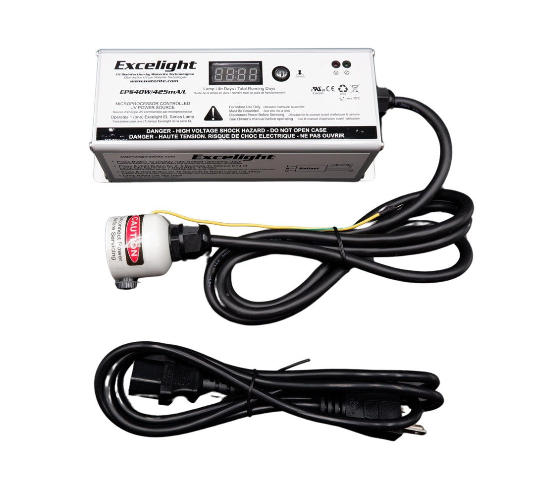 Excelight EL411B UV System Replacement Ballast: Reliable, CSA Approved, with Power Status Indicate, Alarms, End-of-Life Lamp Indicator, and Power Cord