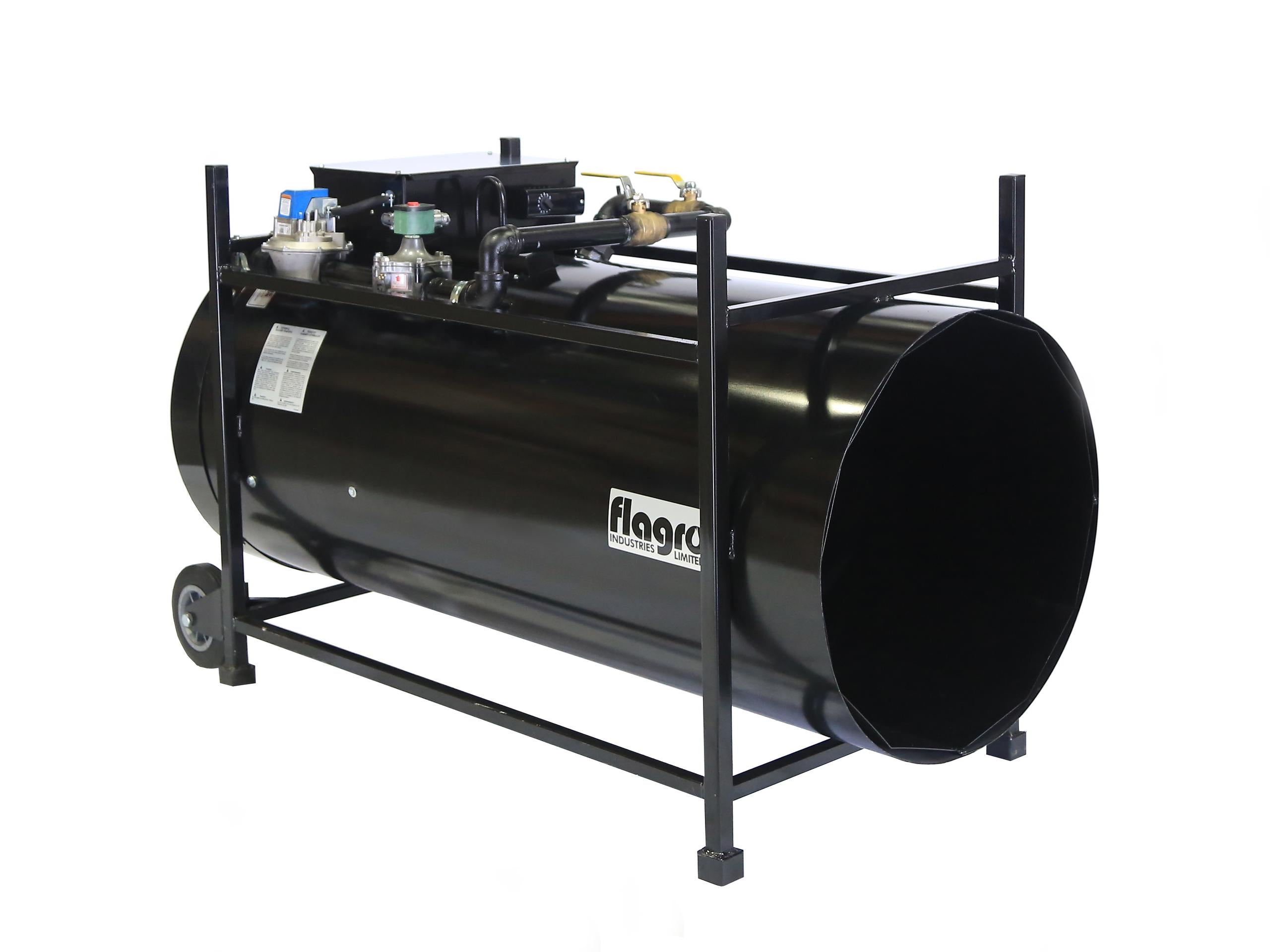 Flagro F-1500T High-Capacity Dual Fuel Direct Fired Construction Heater | 1,500,000 BTU, Propane/Natural Gas, Electronic Ignition