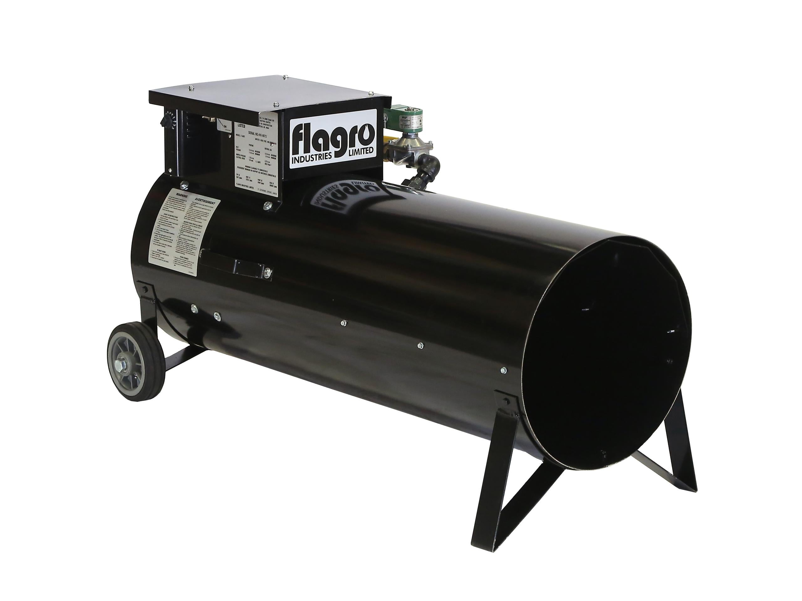 Flagro F-400T Propane/Natural Gas Direct Fired Heater | 400,000 BTU, Auto Temperature Control, Dual Fuel, Environmentally Friendly