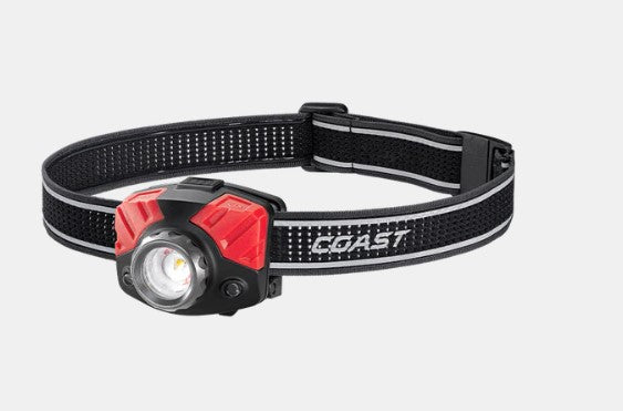 Coast® FL75R Rechargeable Pure Beam Focusing Headlamp - 1000 Lumens, Dual Power, 14-Hour Run Time, Hardhat Compatible, Stormproof, 5 Colors