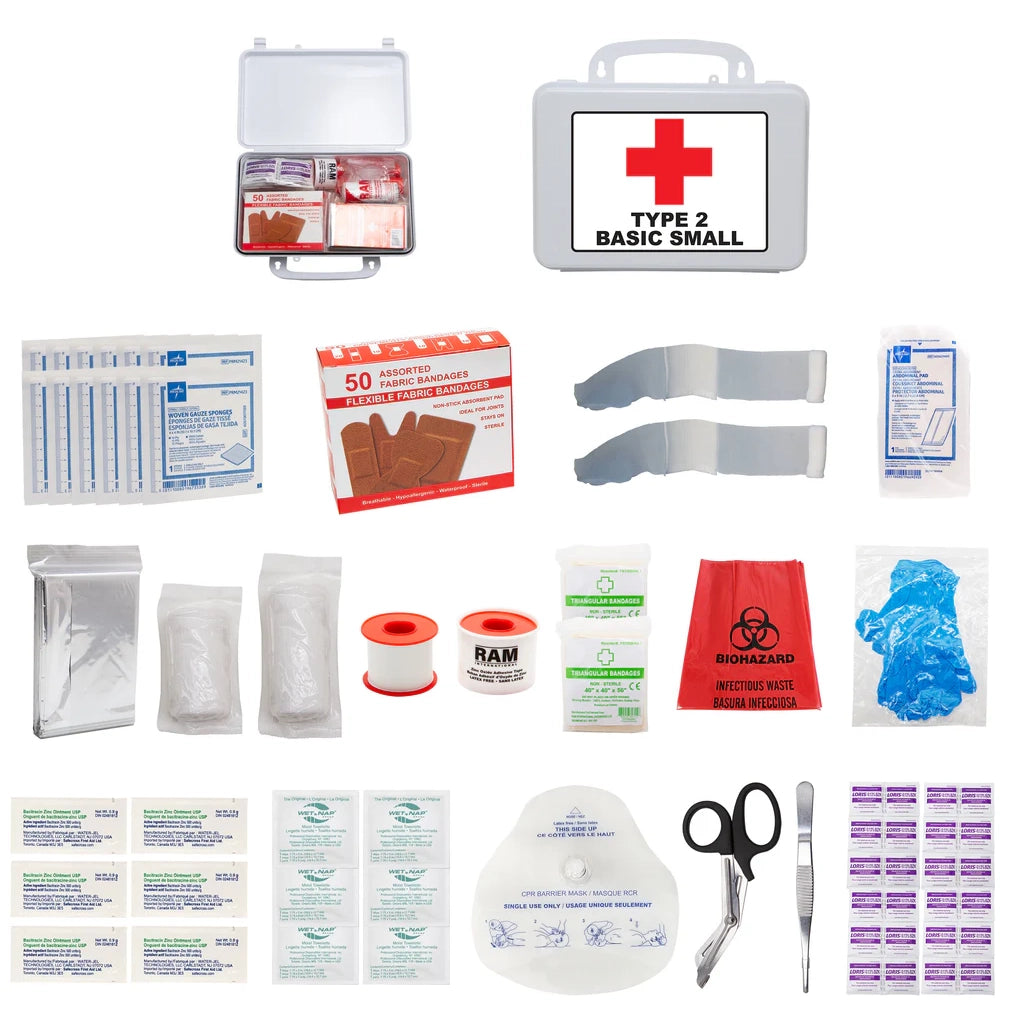 CSA Type 2 Basic Small Workplace First Aid Kit | Plastic Case for 2-25 Workers