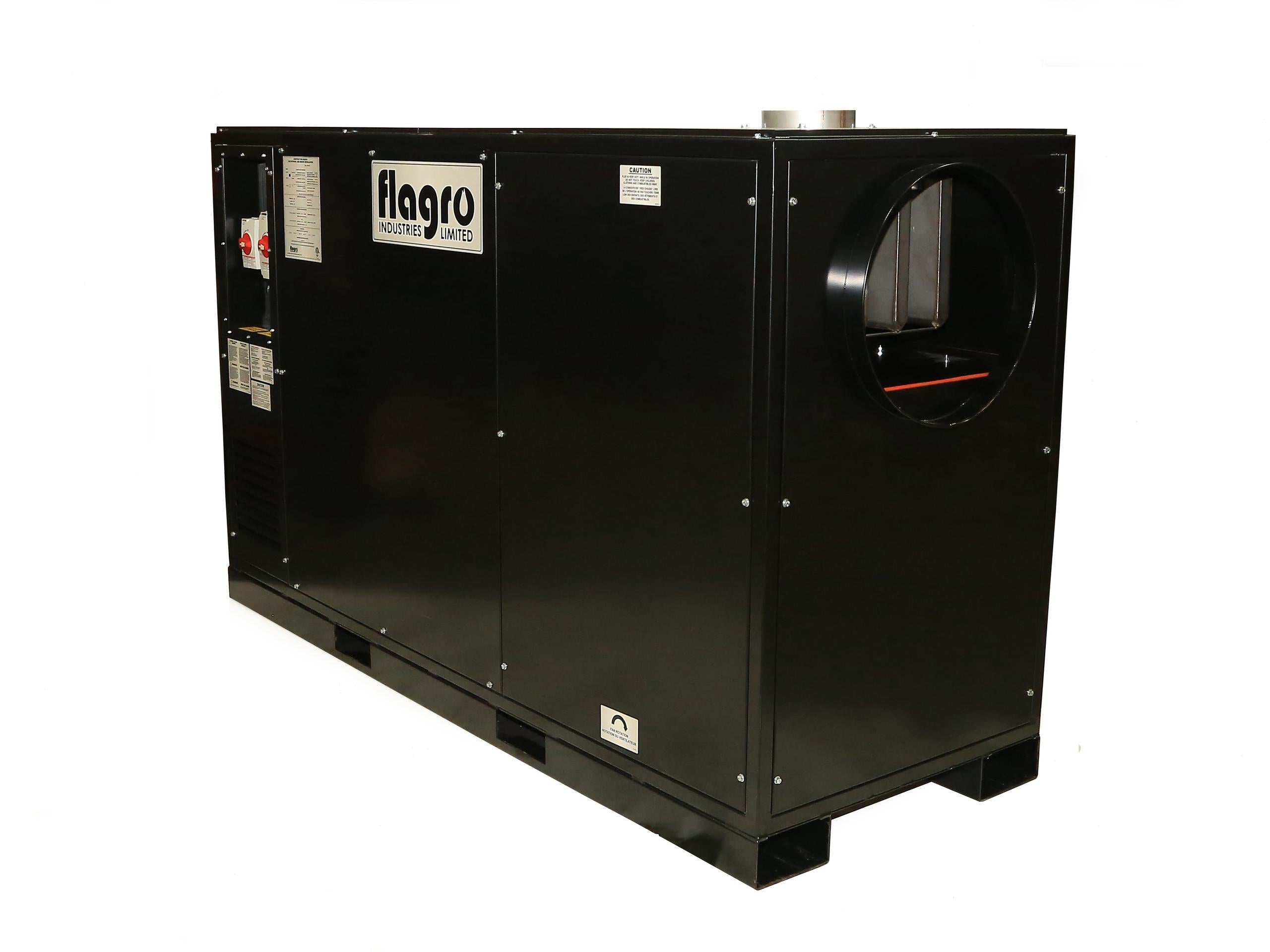 Flagro FVO-750 Oil Indirect Fired Heater | 750,000 BTU, Reillo Burner, VFD, Ductable up to 200 ft, High Static Blower, Forklift Pockets, Tiger Loop