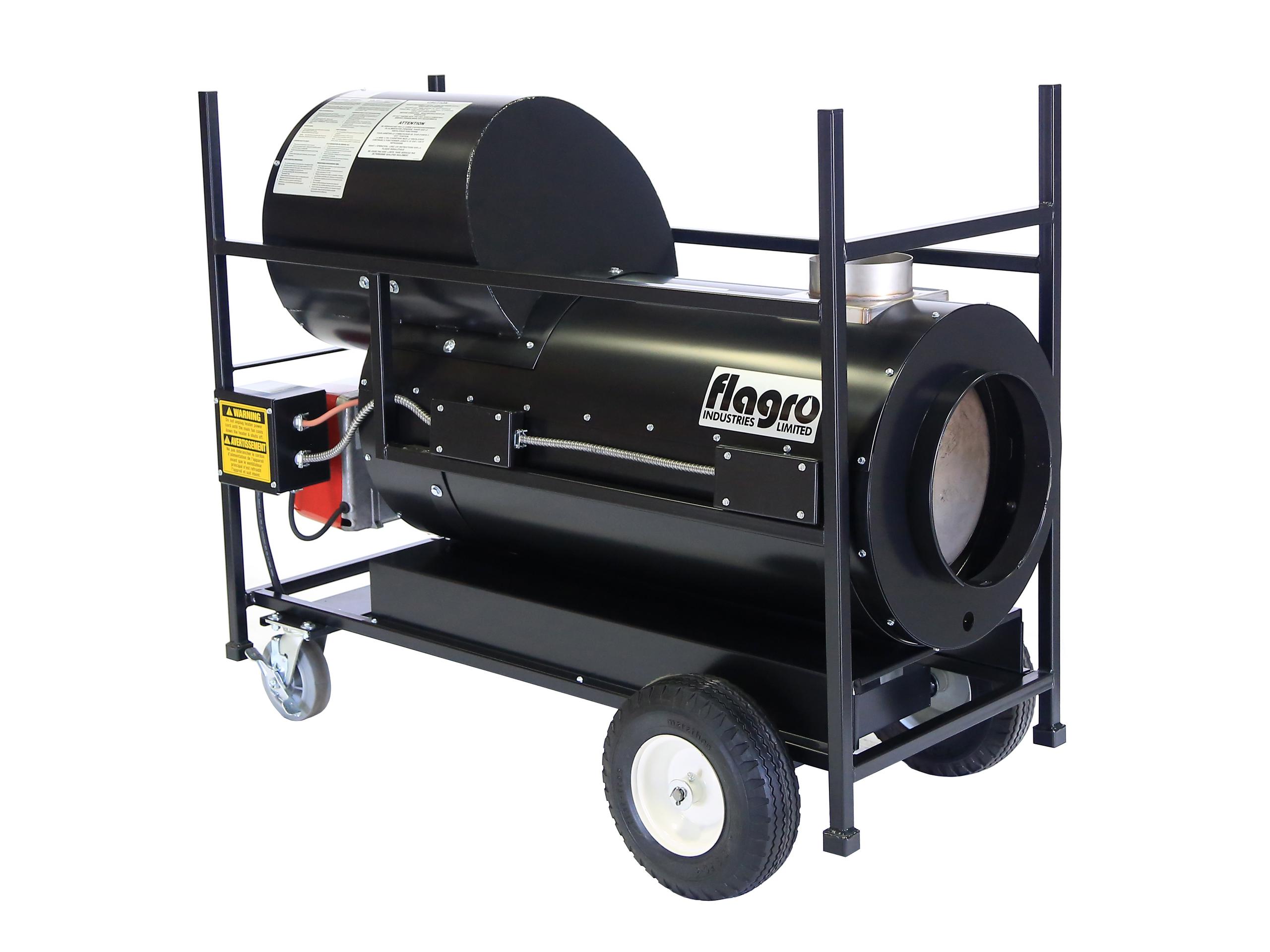 Flagro FVNP-200RC Natural Gas/Propane Indirect Fired Heater with Riello Burner, 185,000 BTU, SS Heat Exchanger, 150-Ft Duct Run Capable, Ultra-Quiet