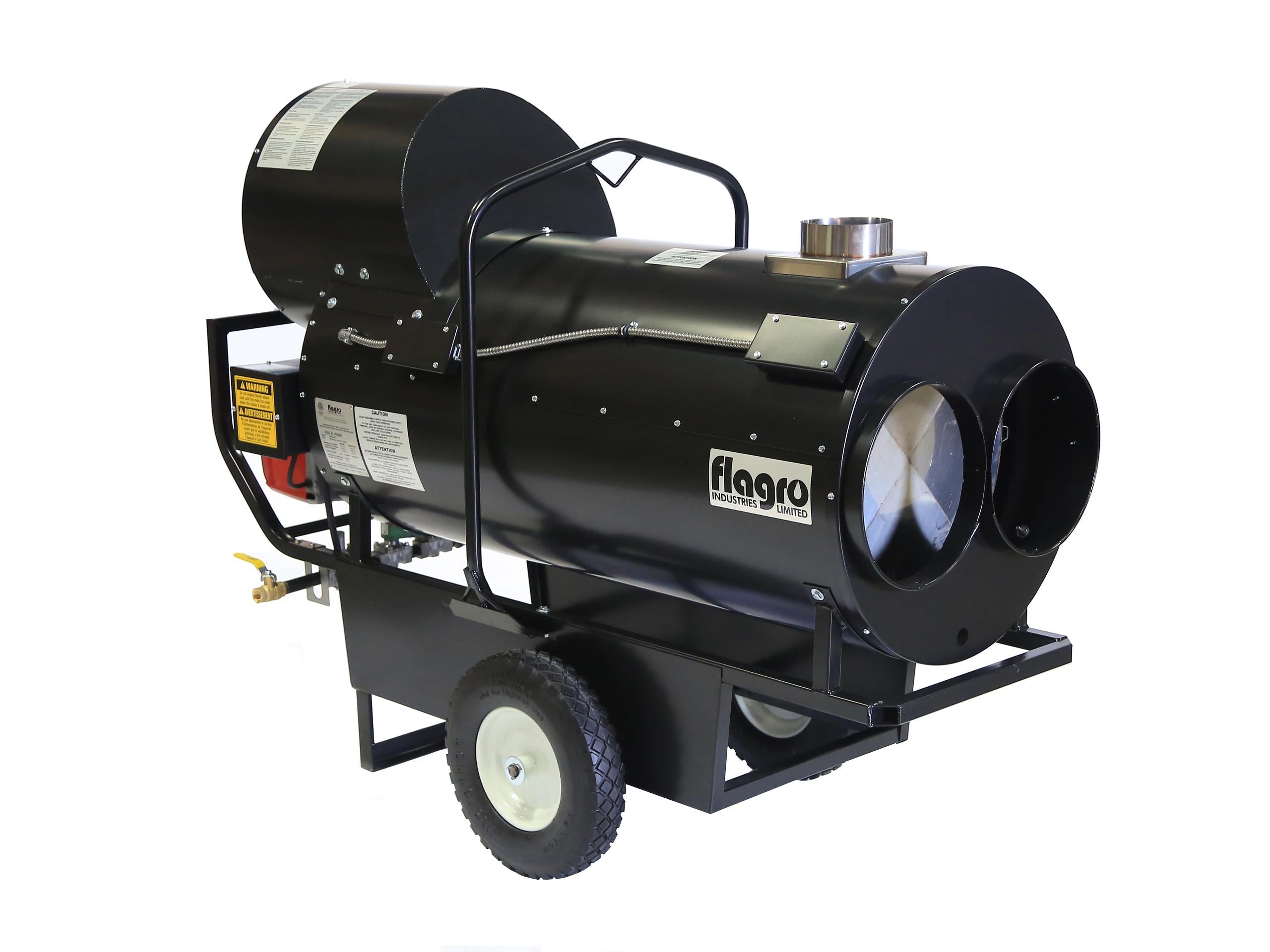 Flagro FVNP-400RC Propane/Natural Gas Indirect Fired Heater with Recirculating Hood, 390,000 BTU, Advanced Riello Burner Tech, Ductable up to 150 Ft