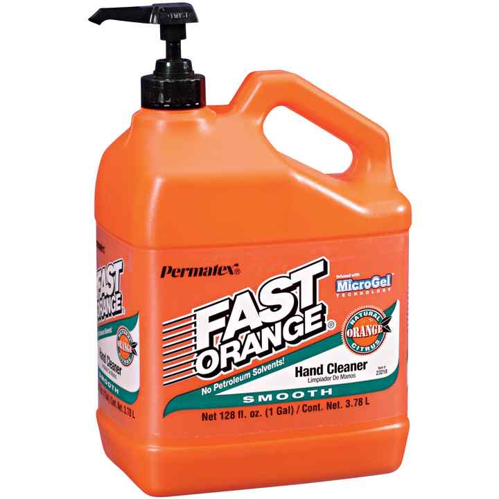 Fast Orange Smooth Lotion Hand Cleaner - 1 Gallon Pump | Citrus-Based, Solvent-Free Cleaner with Aloe, Lanolin for Hand, Laundry, and Household Stains