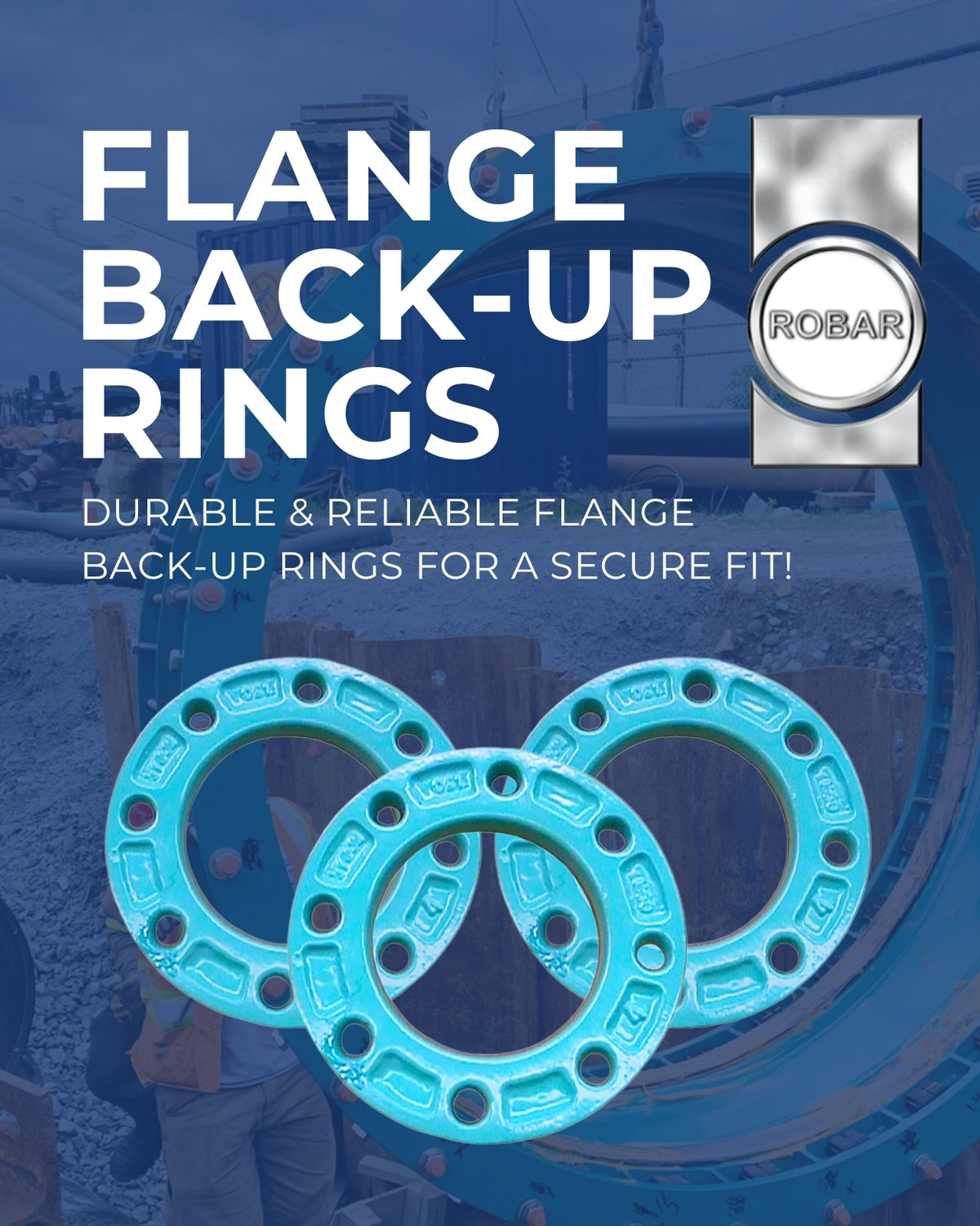 Robar Flange Back-Up Rings — Ductile Iron Backing Ring | Cleanflow
